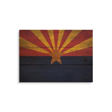 Wile E. Wood FLAZ-1511 15 X 11 In. Arizona State Flag Wood Art